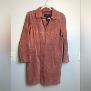 Centigrade Suede Duster Coat Leather Jacket Size XS